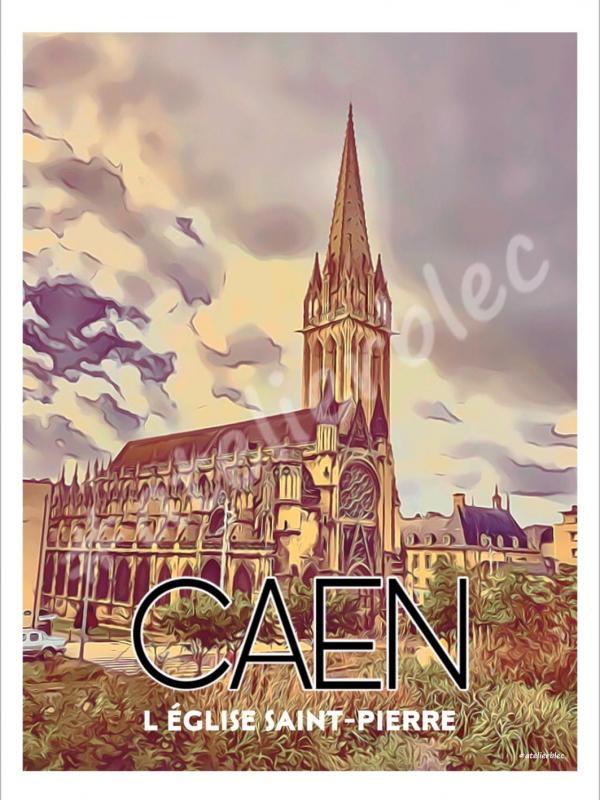 Affiche caen eglise st pierre 8