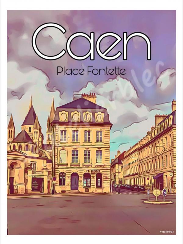 Affiche caen place fontette 17