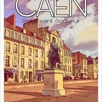 Affiche caen place st sauveur 5