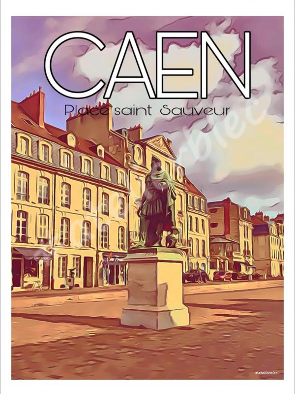 Affiche caen place st sauveur 5