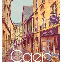 Affiche caen rue aux fromages 23