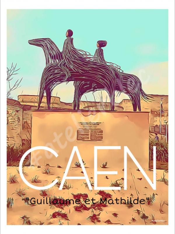 Affiche caen statues 28