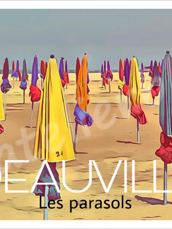 Affiche deauville les parasols 11