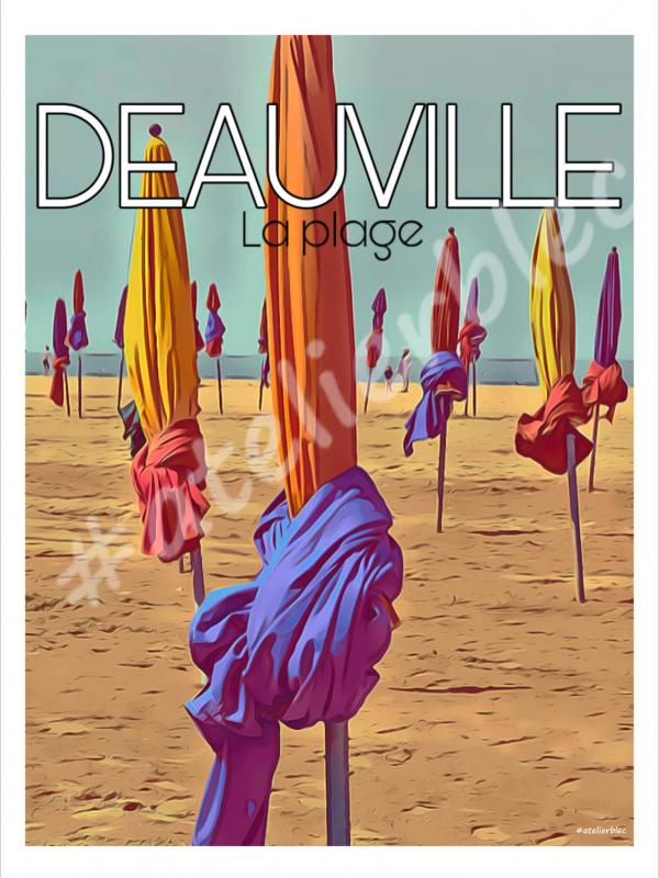 Affiche deauville les parasols 5