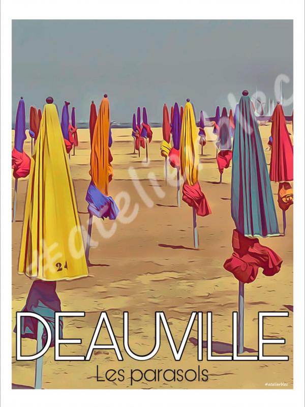 Affiche deauville les parasols 6