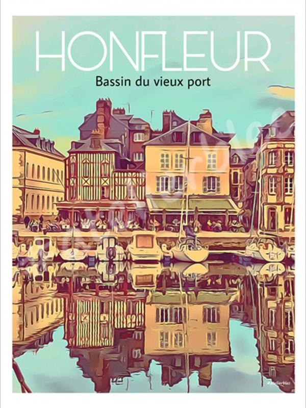 Affiche honfleur5 bassin